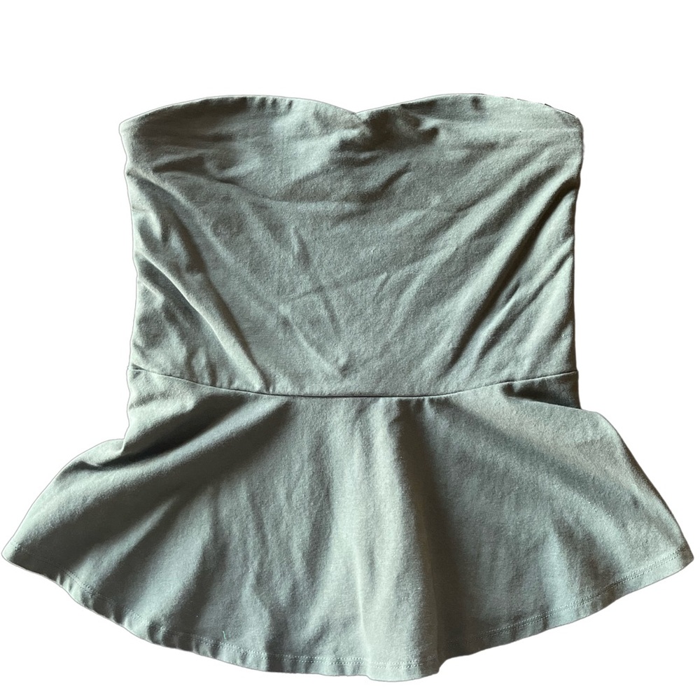 Express Strapless Peplum Top